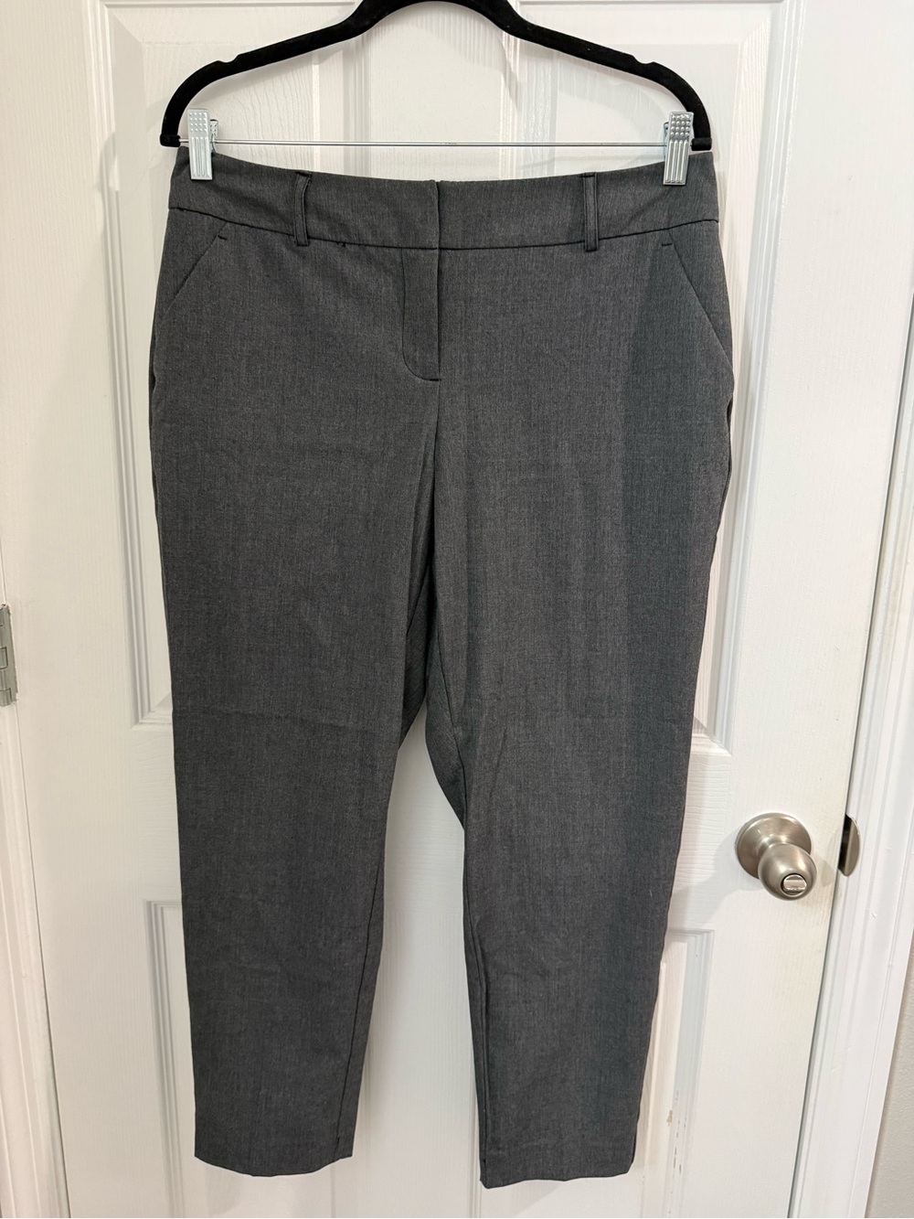 Women's Classic Tailored Gray Ankle Pants